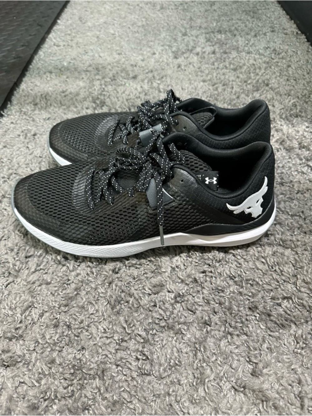 Under Armour Men’s Black and White Athletic Running Shoes
